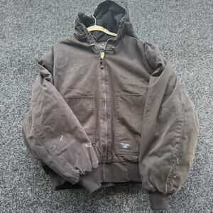 Walls Work Wear Lined Hood Men’s Size 2XL Chocolate Brown Hoodie Warm Jacket